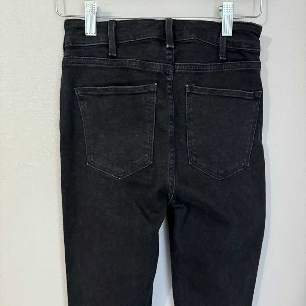 NWT ABERCROMBIE & FITCH HIGH RISE ANKLE FLARE BLACK Size 24 - Picture 4 of 10